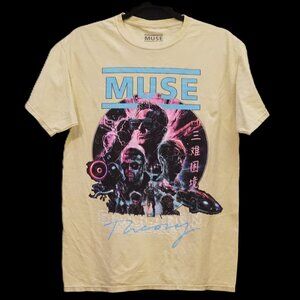 Muse Band Graphic Tee Lemon Lime Short Sleeve Graphic Front Unisex Medium
